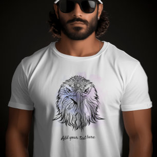 T-shirt Art de l'aigle à tête blanche nord-américain Blu