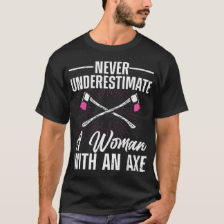 T-shirt Art de lancer de hache pour femmes filles lanceuse