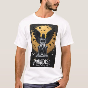 T-shirt Art de l'ange solitaire du paradis 