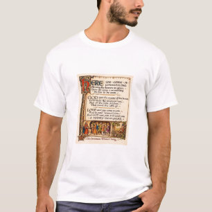 T-shirt Art de manuscrit enluminé de la chanson vintage Wa