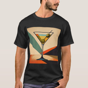 T-shirt Art de Martini en bloc de couleurs de style Mid Ce