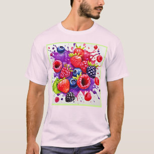 T-shirt Art de mélange de splash Berry