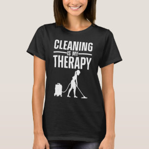 T-shirt Art De Nettoyage Drôle Pour Les Femmes Ménage