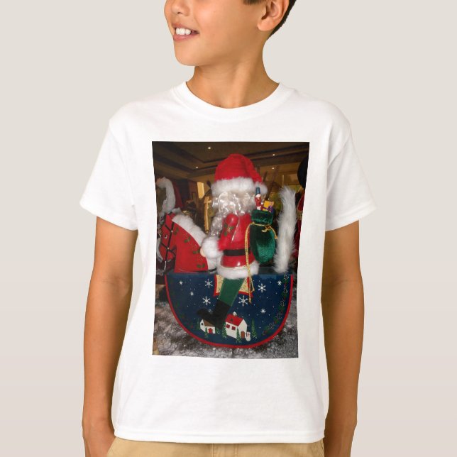 T-shirt Art de Noël du Père Noël Décoré (Devant)