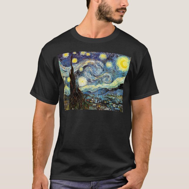 T-shirt Art de nuit Van Gogh Starry (Devant)