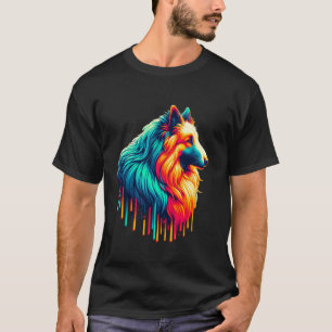 T-shirt Art de peinture dégoulinante Berger belge