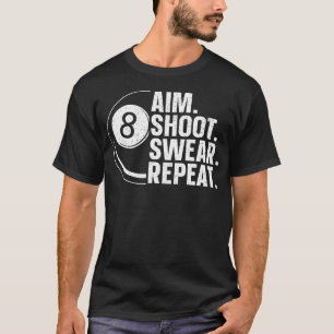T-shirt Art de piscine amusant pour amateur de billard jou
