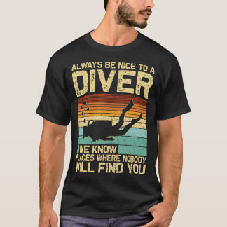 T-shirt Art de plongée en scaphandre pour hommes femmes Pl
