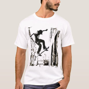 T-shirt Art de pochoir de skater