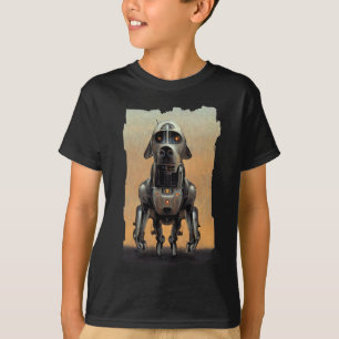 T-shirt Art de science-fiction Portrait d'un chien robot