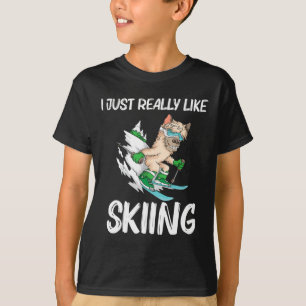 T-shirt Art de ski drôle pour hommes femmes skieur de ski