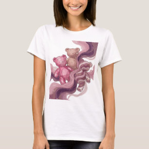 T-shirt Art de texte 3D argent classique non décoré