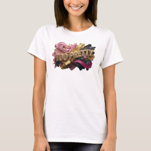 T-shirt Art de texte 3D Orange Cool Trop Mignon