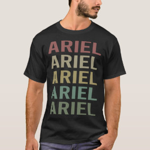 T-shirt Art de texte coloré - Nom Ariel