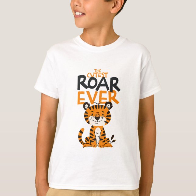 T-shirt Art de Tigre Mignon à Tout Jamais (Devant)
