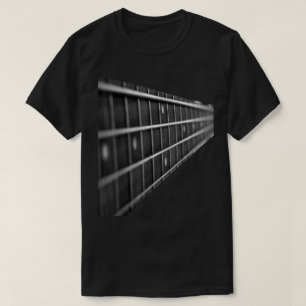 T-shirt Art de touche de guitare noir et blanc