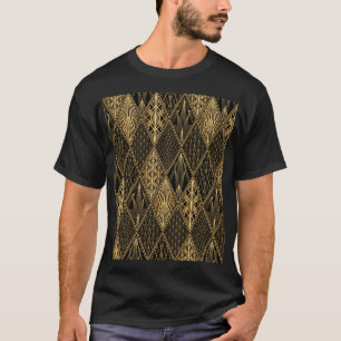 T-shirt Art Déco Black Gold Elegance