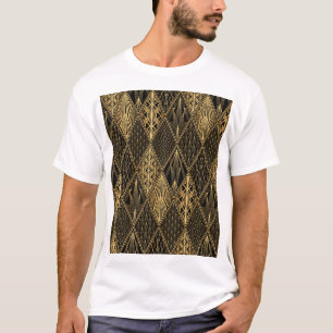 T-shirt Art Déco Black Gold Elegance