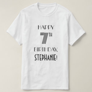 T-shirt Art Déco Inspiré Look 7th Birthday Party