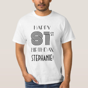 T-shirt Art Déco Inspiré Look 81e Anniversaire Fête Chemis