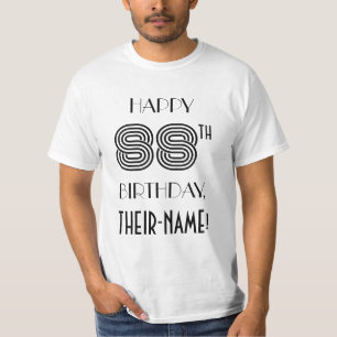 T-shirt Art Déco Inspiré Look 88th Birthday Party Shirt