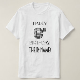 T-shirt Art Déco Inspiré Look 8th Birthday Party