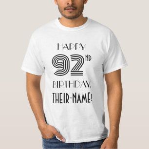 T-shirt Art Déco Inspiré Look 92e Anniversaire de fête che