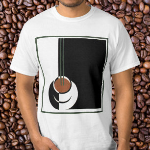 T-shirt Art Déco vintage, Tasse de café avec vapeur
