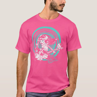 T-shirt Art d'horreur - Pinup Hotrod Goth Girl - Psychobil