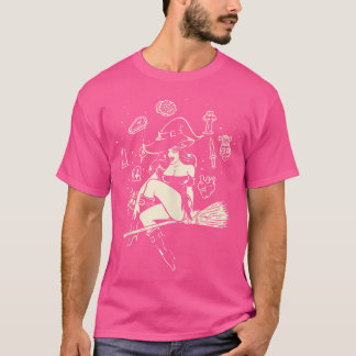 T-shirt Art d'horreur - Sexy Halloween sorcière - Psychobi