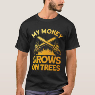 T-shirt Art drôle de bûcheron pour hommes coupeur d'arbres