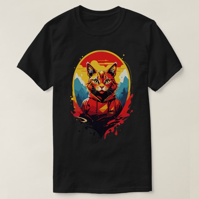 T-shirt Art du chat (Design devant)