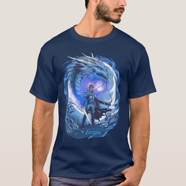 T-shirt Art du eragon bleu (Devant)