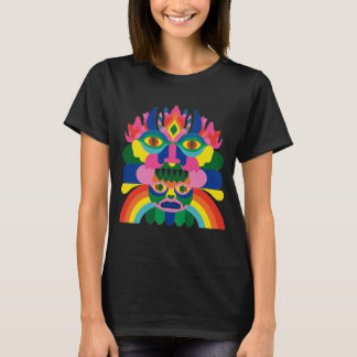 T-shirt Art du masque totem arc-en-ciel