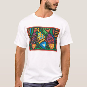 T-shirt Art du poisson Abstrait