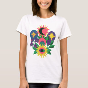 T-shirt Art du symbole floral de l'œil céleste