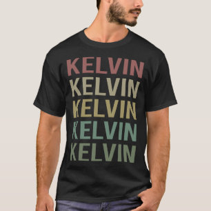 T-shirt Art du texte coloré - Nom Kelvin