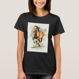 T-shirt Art équestre de la liberté du cheval au galop
