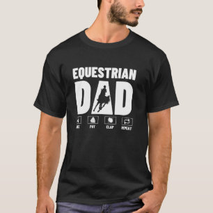 T-shirt Art équestre drôle pour homme papa cavalier saut d