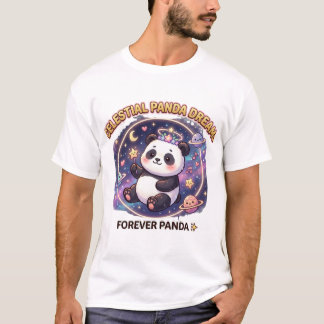 T-shirt Art esthétique de la galaxie spatiale du panda kaw