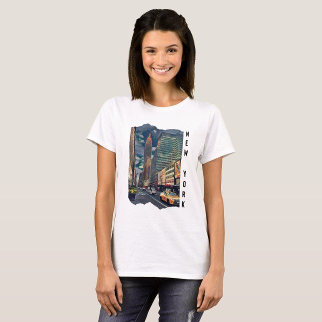 T-shirt Art esthétique de New York (Devant entier)