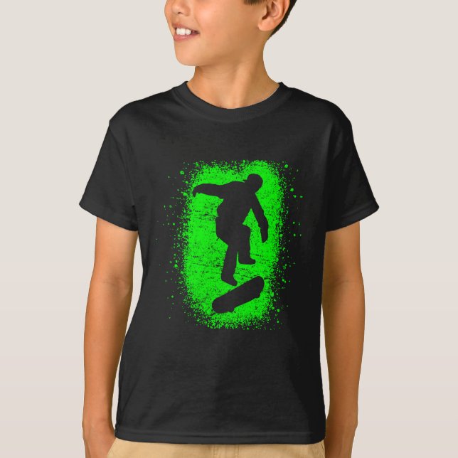 T-shirt Art faisant de la planche à roulettes de graffiti (Devant)