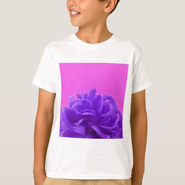 T-shirt Art Floral pourpre et framboise (Devant)