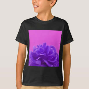 T-shirt Art Floral pourpre et framboise