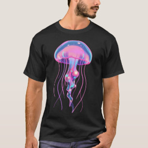 T-shirt Art galactique néon de méduse cosmique océanique