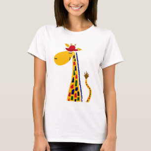 T-shirt Art génial coloré de girafe
