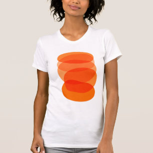 T-shirt Art géométrique Abstrait minimaliste en orange