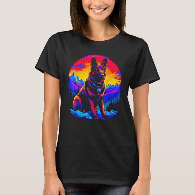 T-shirt Art German Shepherd Dog (Devant)
