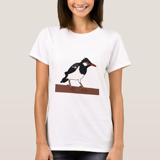 T-shirt Art indien Pied Mina Bird (Devant)