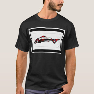T-shirt Art indigène saumoné